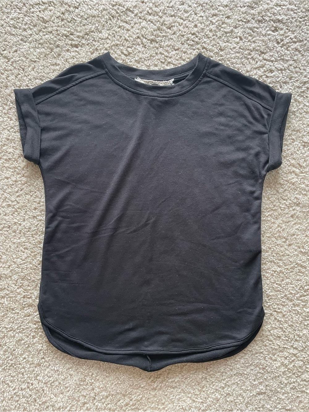 Cupio Black Crew Neck Tee